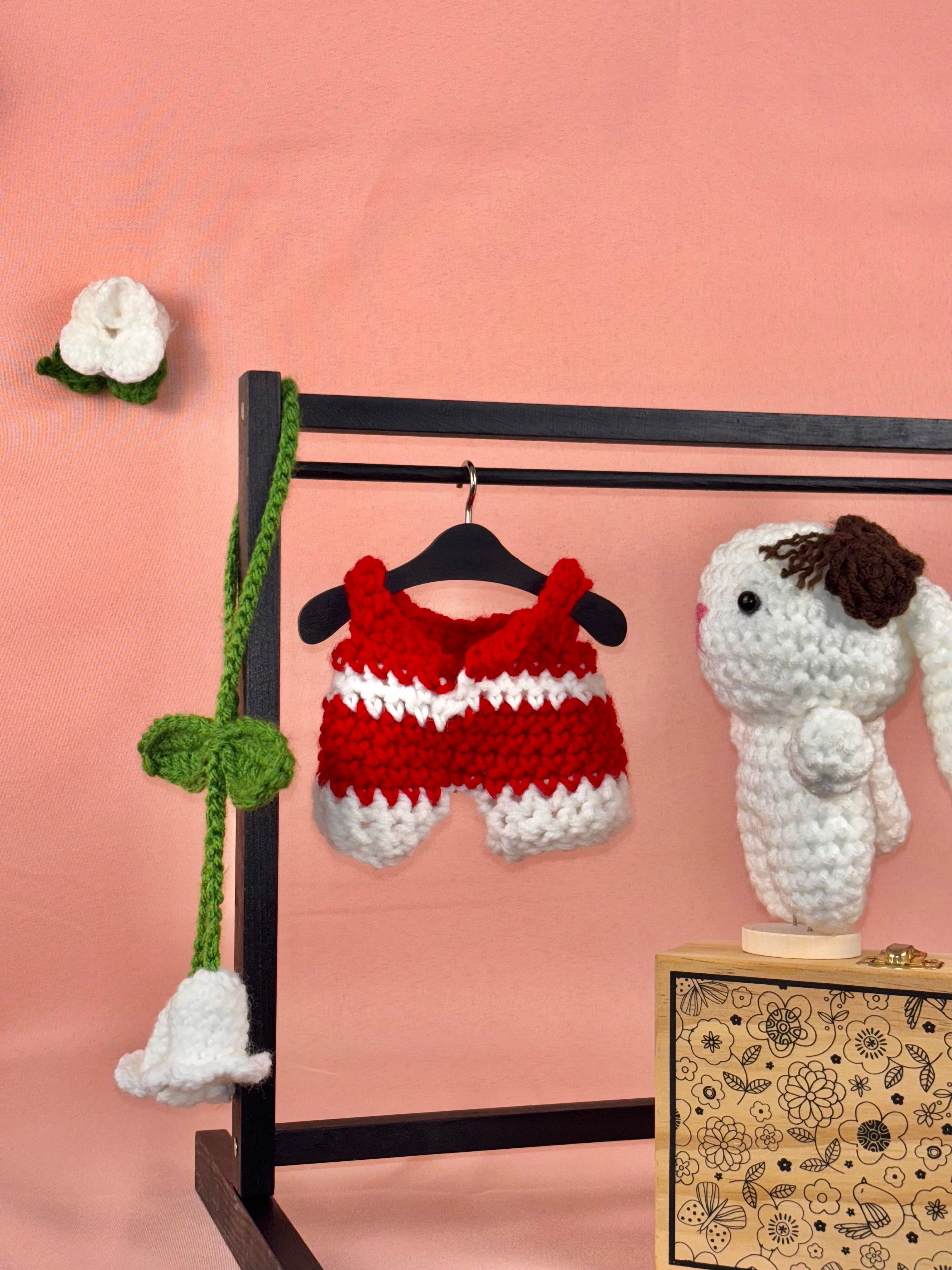 Red and White Stripe Overall